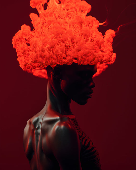 Head ablaze - Premium Matte Paper Poster